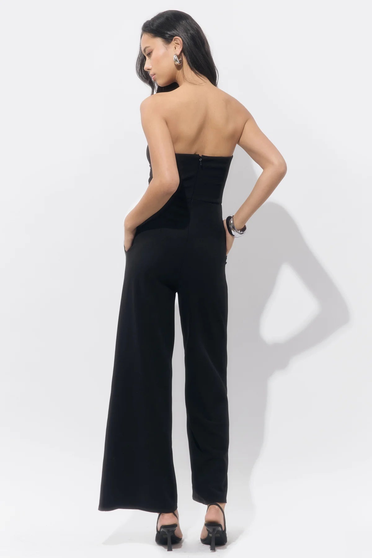 Tate Strapless Jumpsuit Black