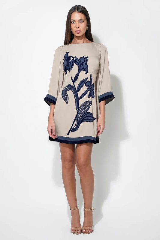 Bell Sleeve Floral Mini Dress