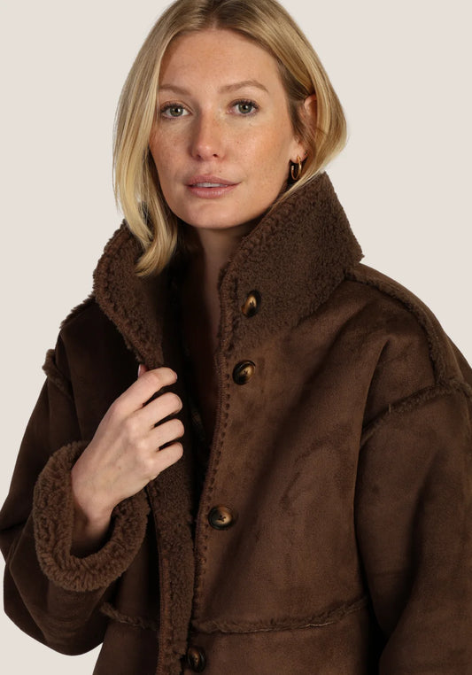 Dylan Reversible Suede/Sherling Jacket