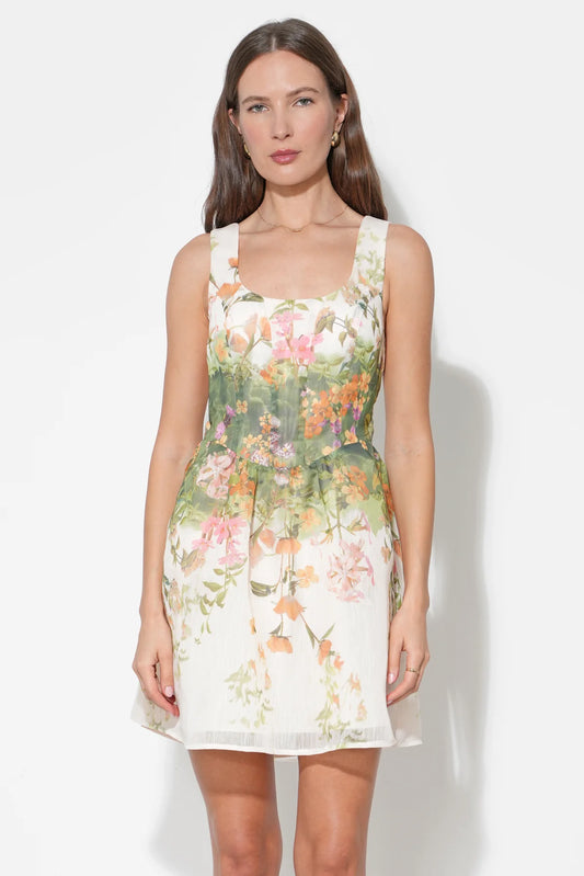 Isla Scoop Neck Fit and Flare Mini Dress