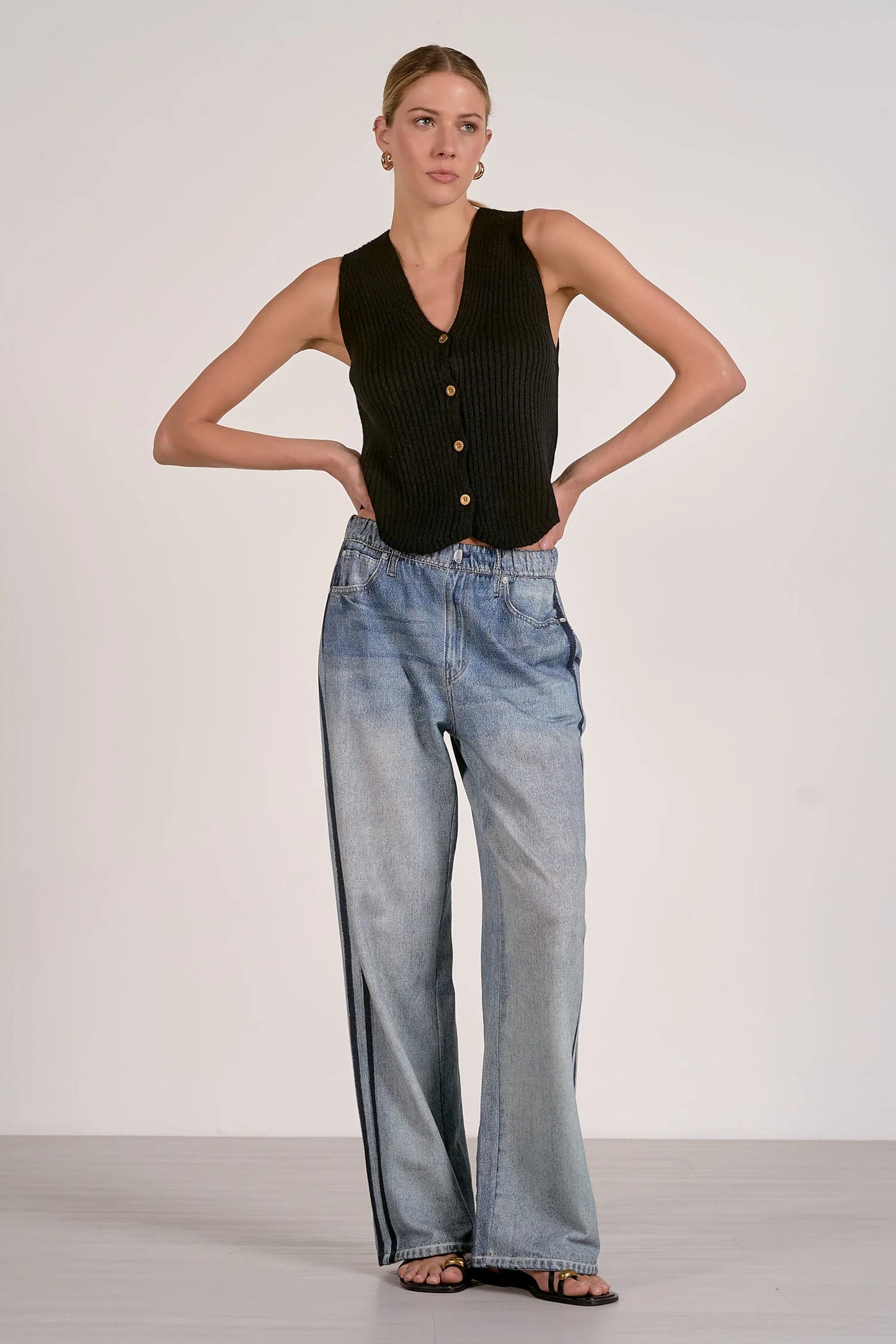 Denim Track Sweatpants