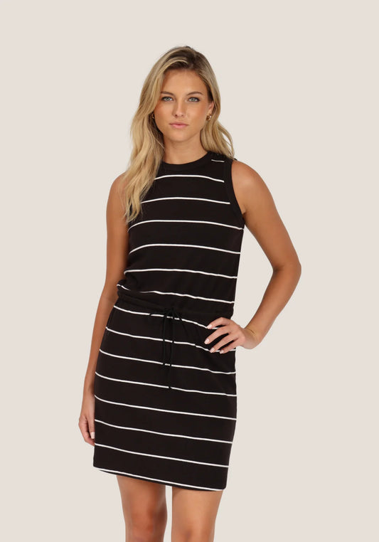 Dylan Jude Stripe Dress Black/White