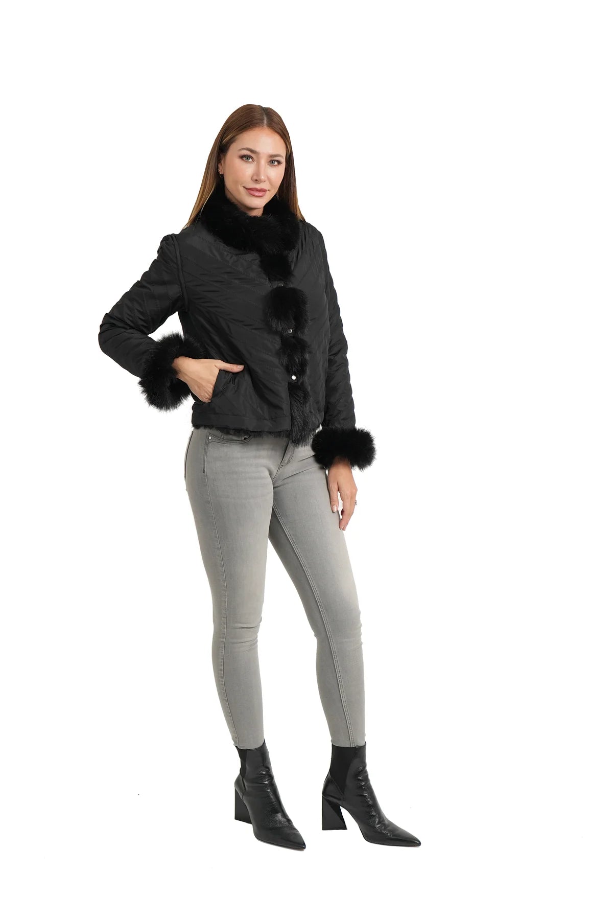 Love Token Meghan Reversible Jacket Black