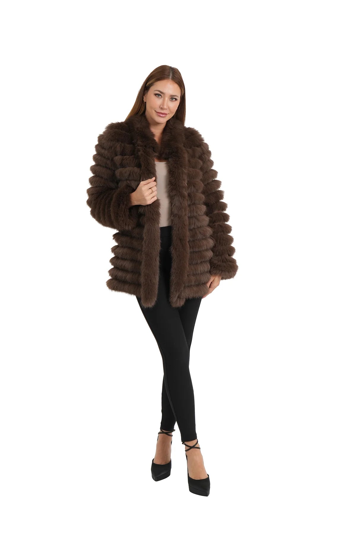 Love Token Jen Reversible Jacket Brown