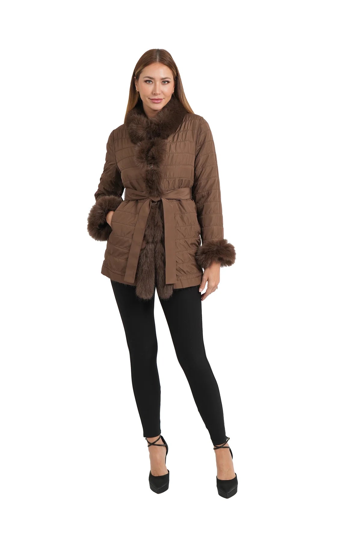 Love Token Jen Reversible Jacket Brown