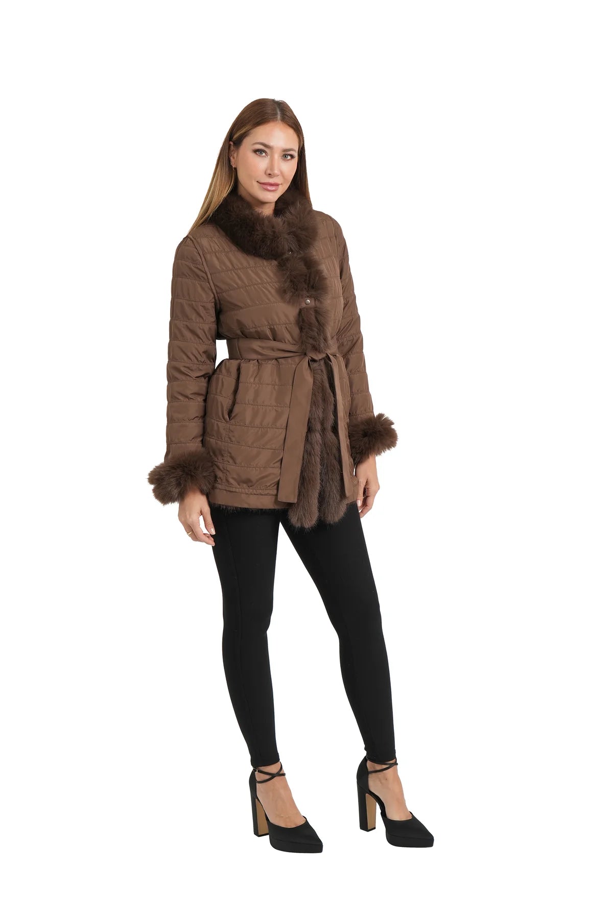 Love Token Jen Reversible Jacket Brown