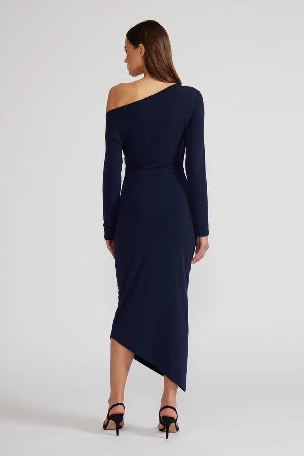 Lucy Paris Asymmetric Dress Navy