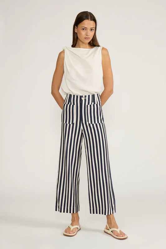 Lucy Paris Johnny Pant Navy Stripe