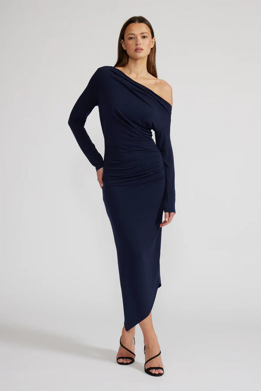 Lucy Paris Asymmetric Dress Navy