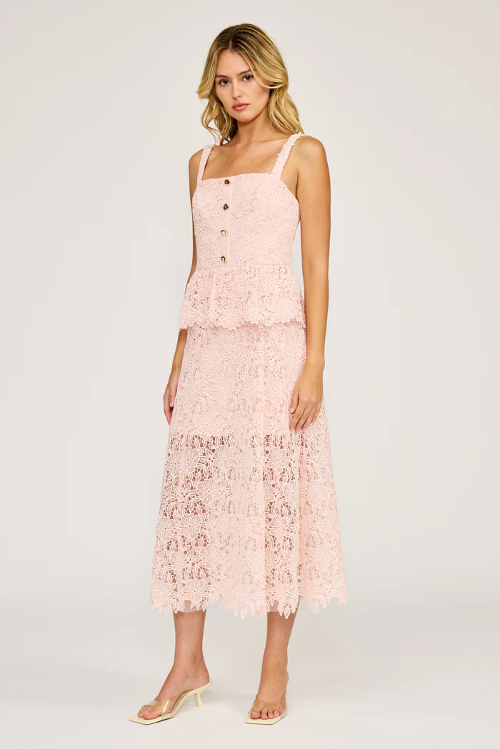 Lucy Paris Rosalie Peplum Lace Dress