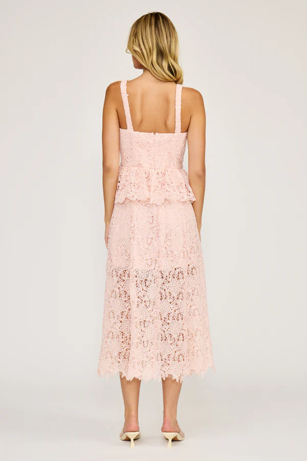 Lucy Paris Rosalie Peplum Lace Dress