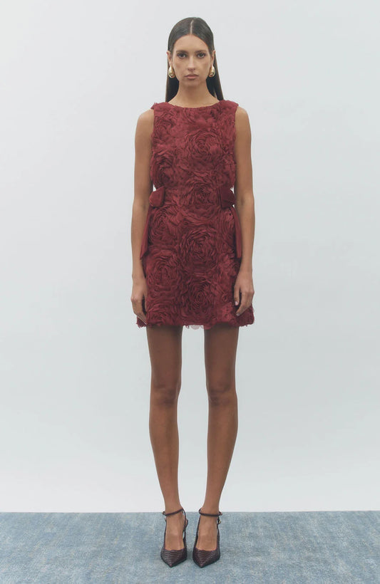 Maude Club 3D Floral Tulle Mini Dress