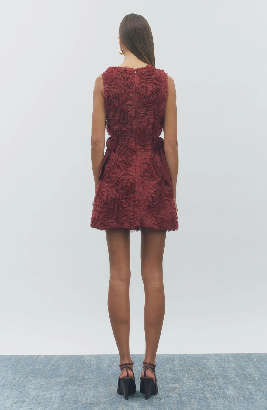 Maude Club 3D Floral Tulle Mini Dress
