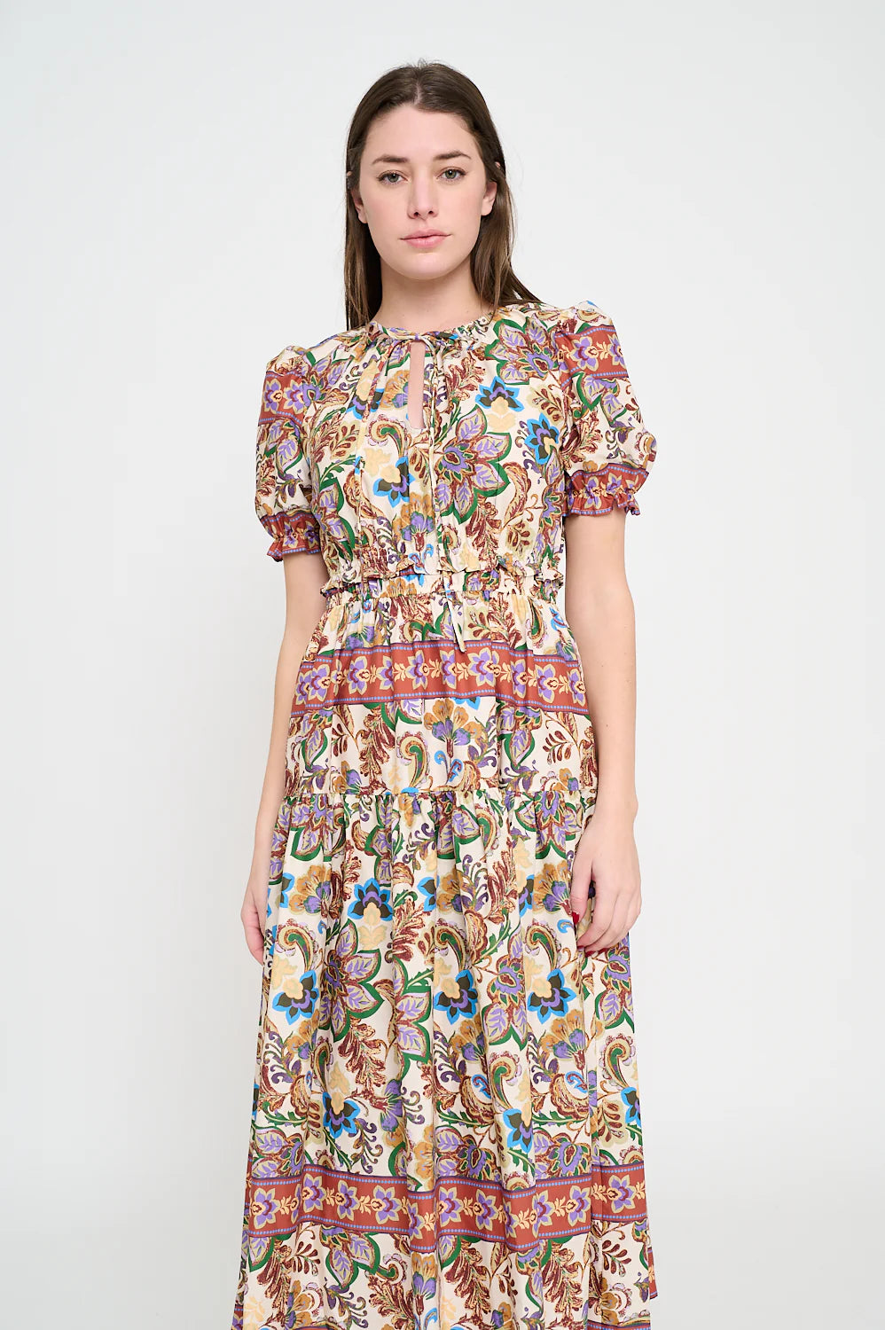 Regal Tapestry Maxi Dress