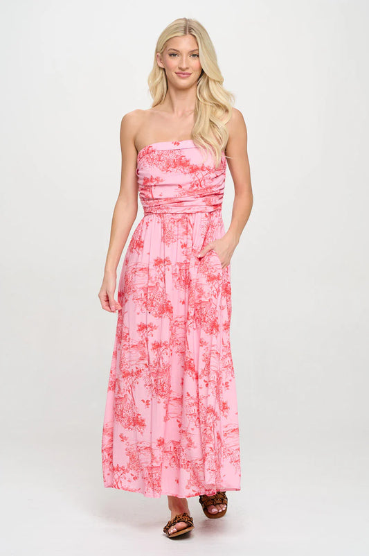 Meet me in Santorini Sunset Cottage Maxi Dress