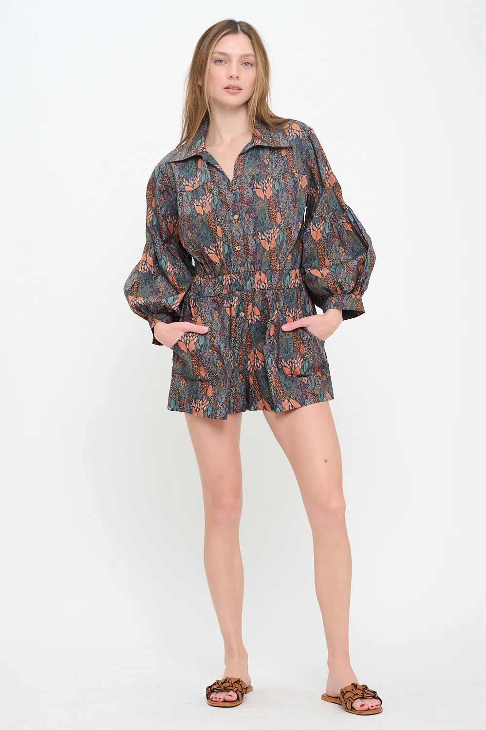 Meet Me in Santorini Autumn Canopy Romper