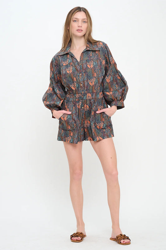 Meet Me in Santorini Autumn Canopy Romper