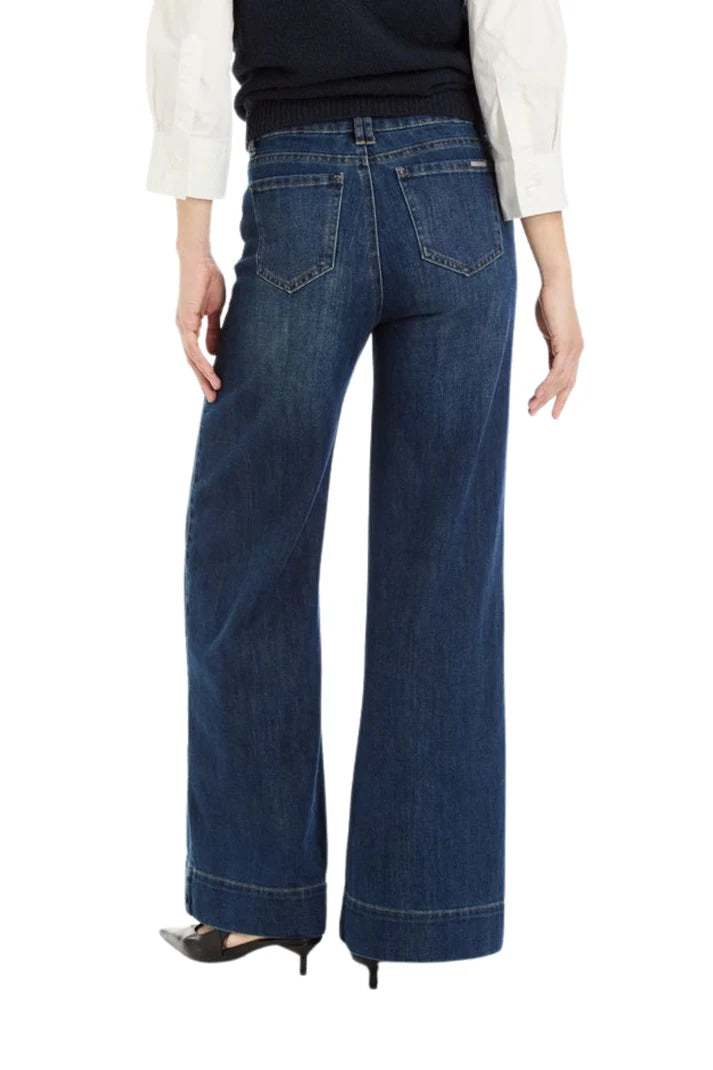 Tractr Pin Tuck Wide Leg Jean