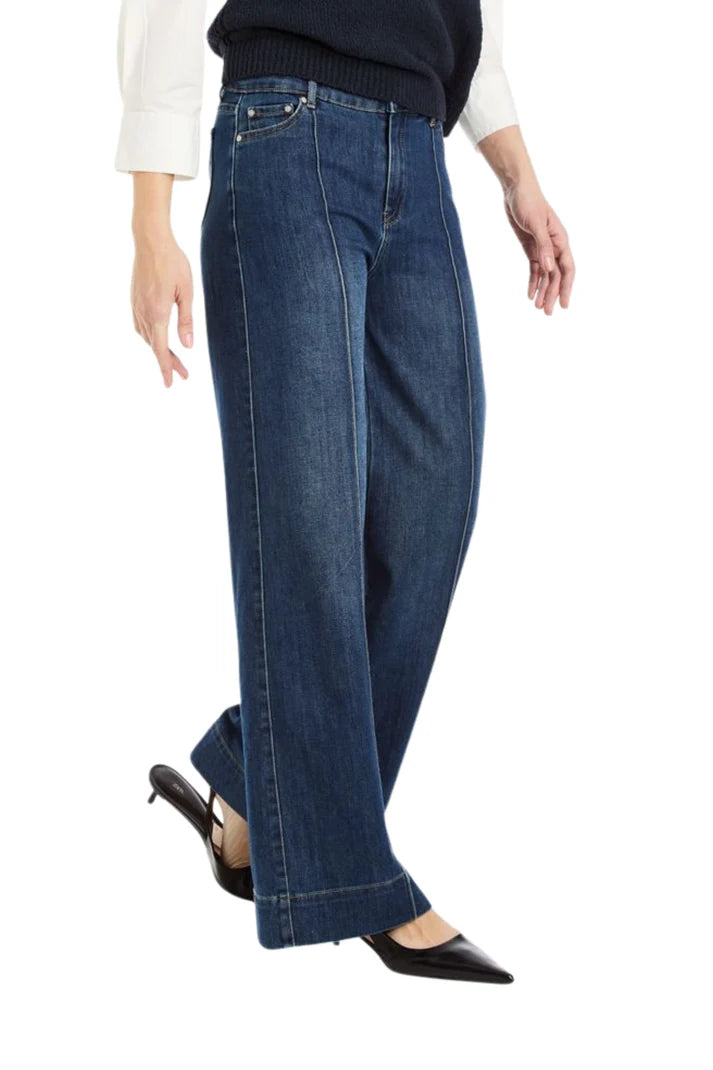 Tractr Pin Tuck Wide Leg Jean