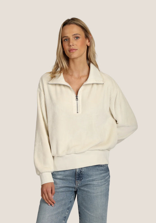 Dylan Skylar Half Zip Winter White