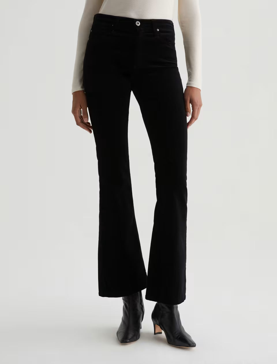 AG Farrah Boot Velvet Pant Super Black