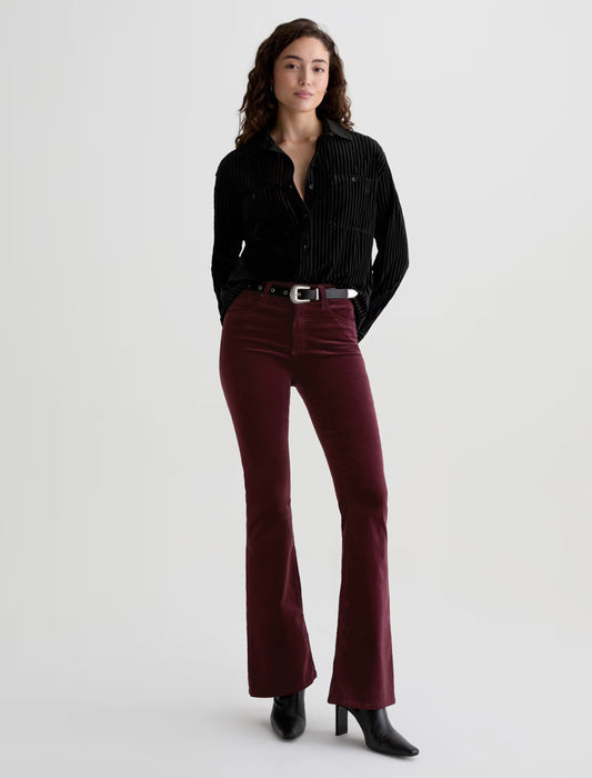 AG Farrah Boot Velvet Pant Winery