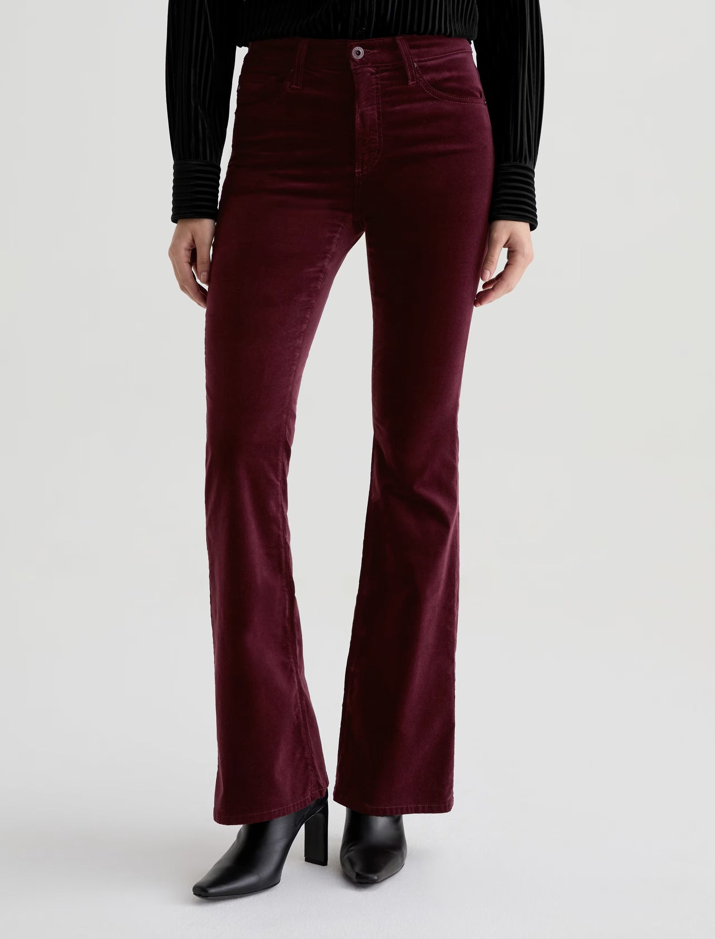 AG Farrah Boot Velvet Pant Winery