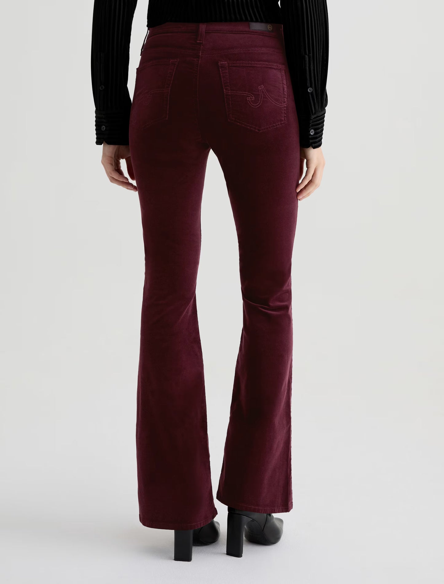 AG Farrah Boot Velvet Pant Winery