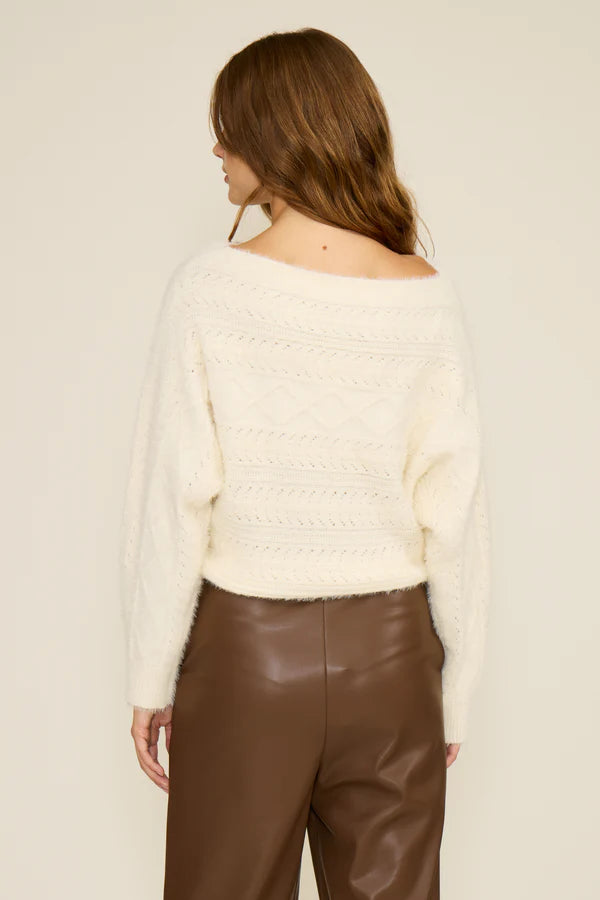 Cable Knit Sweater Cream