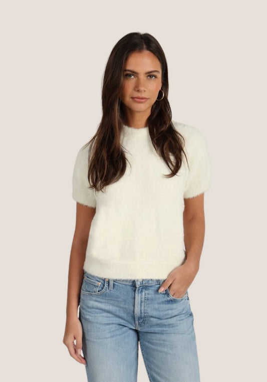 Dylan Teddy Sweater White