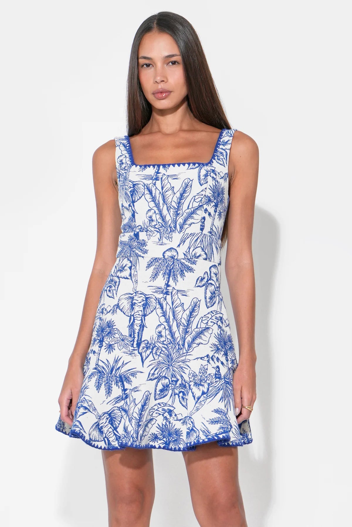 Adelyn Rae Ximena Jacquard Mini Dress