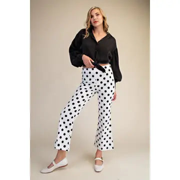 Flare Crop Dot Pants