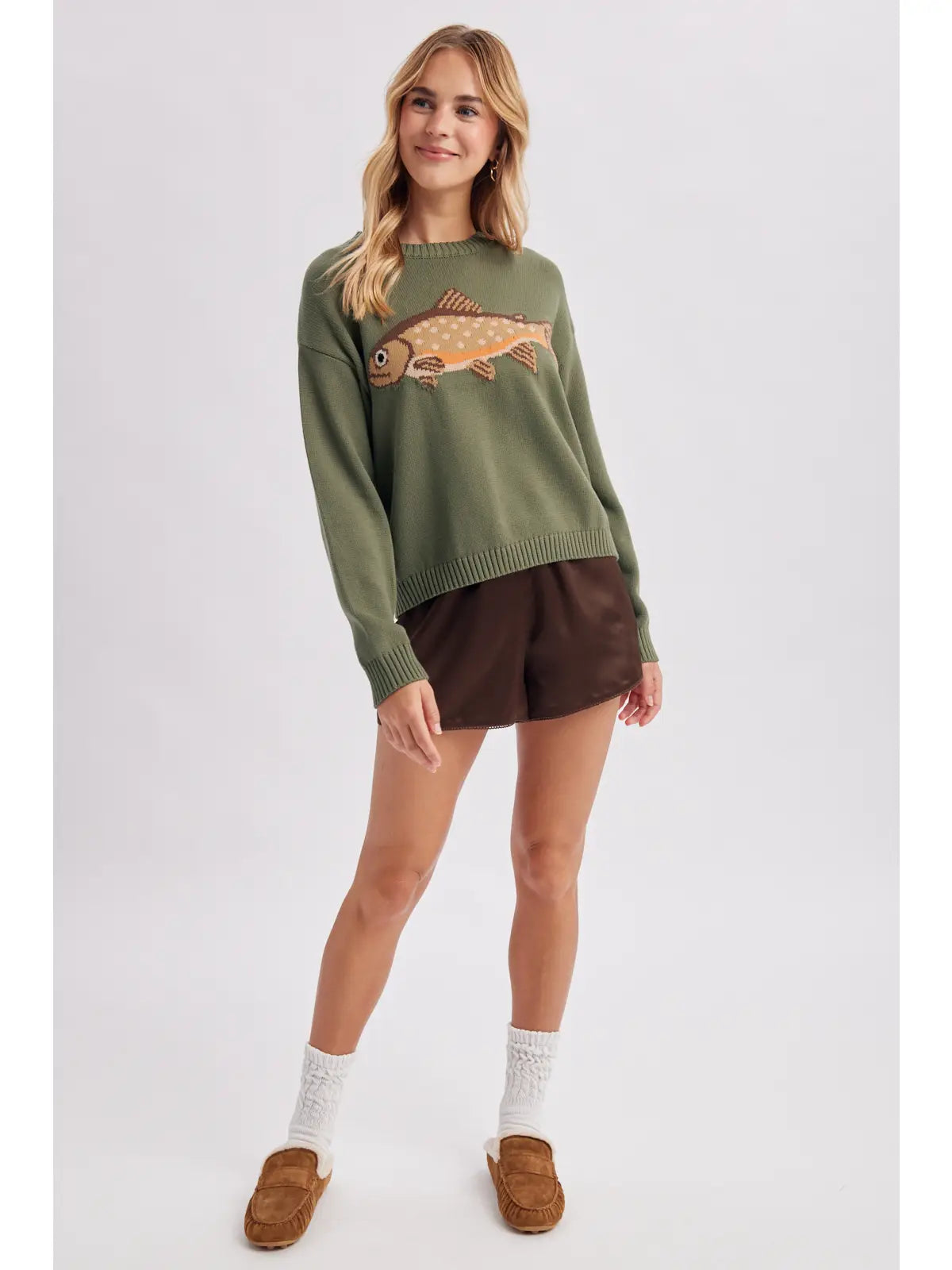 Crewneck Fish Sweater