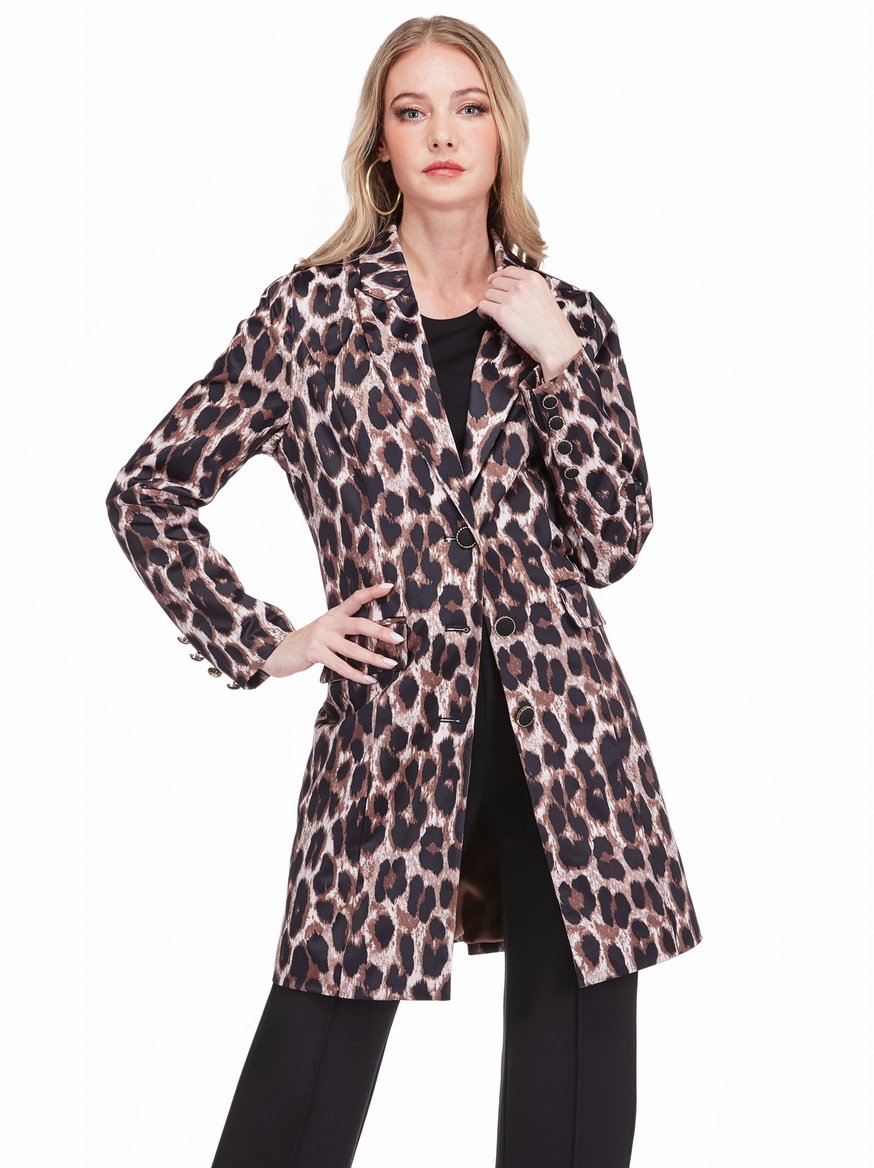 JADE Buttondown Leopard Coat