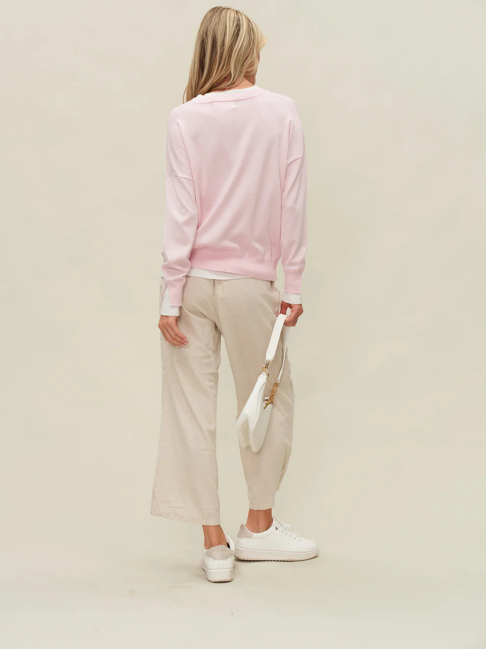SIX FIFTY Double Hemmed Sweater Pink