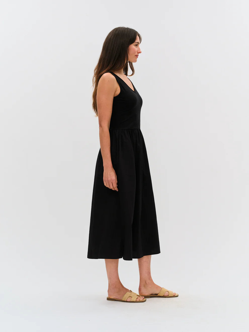 SIX FIFTY Poplin Dress Black