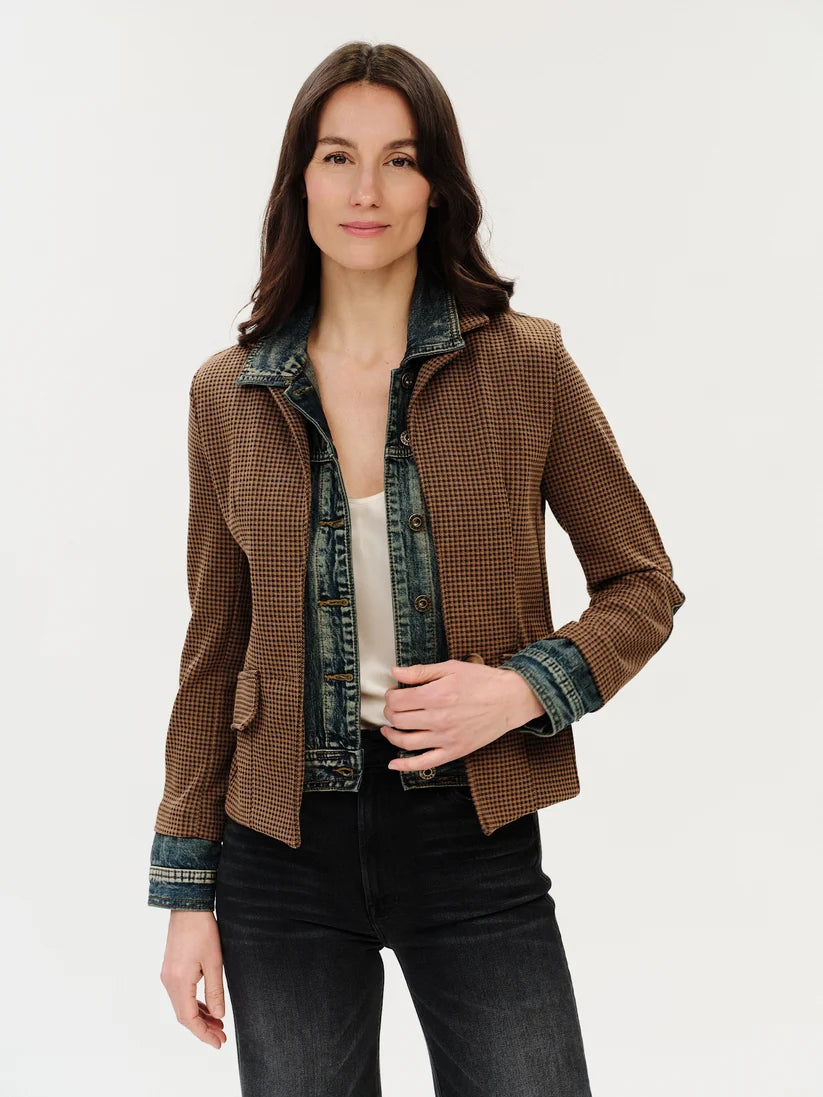 SIX FIFTY Clarissa Jacket Brown Bedford Check