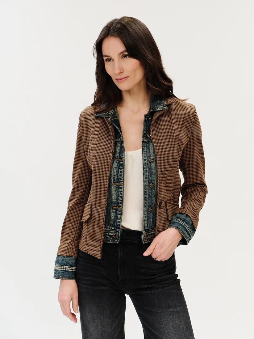 SIX FIFTY Clarissa Jacket Brown Bedford Check