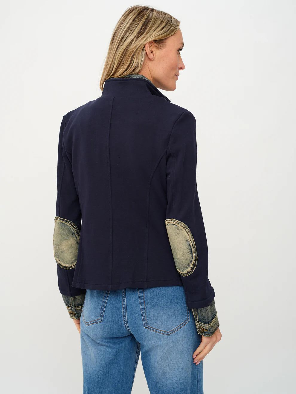 SIX FIFTY Mixed Media Jacket Navy