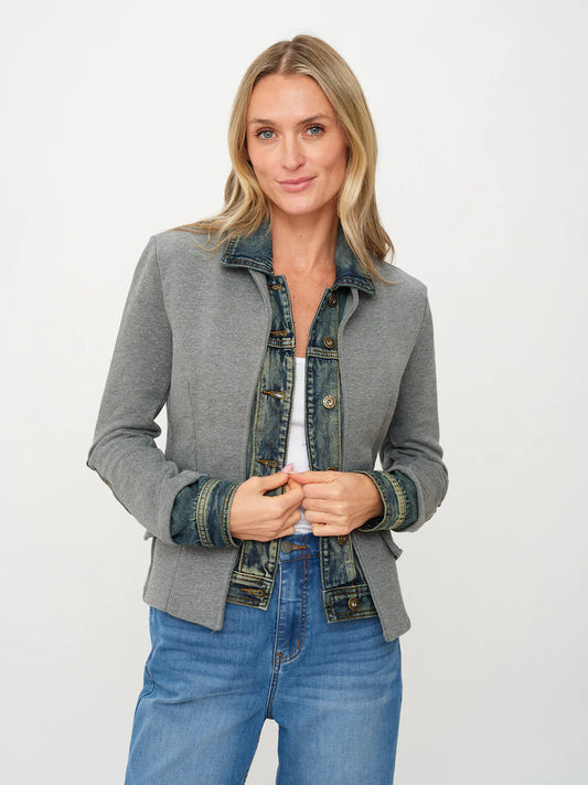 SIX FIFTY Clarissa Made in Italy Jacket Charcoal