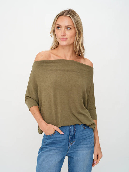 Short Sleeve Anywhere Top Olive