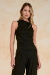 Black Twist Front Top