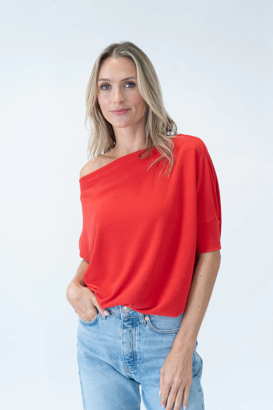 SIX/FIFTY Short Sleeve Anywhere Top Red