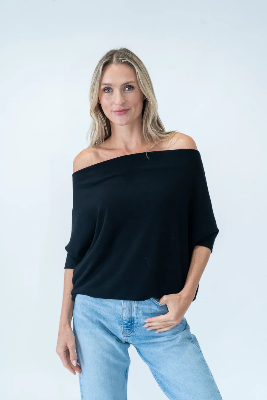 SIX/FIFTY Short Sleeve Anywhere Top Black