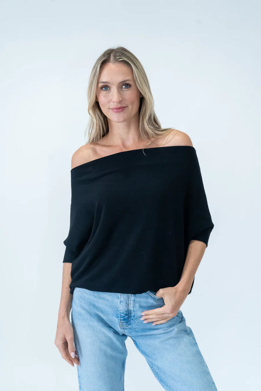 SIX/FIFTY Short Sleeve Anywhere Top Black