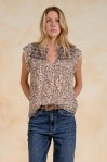 elan Cap Sleeve Top Brown