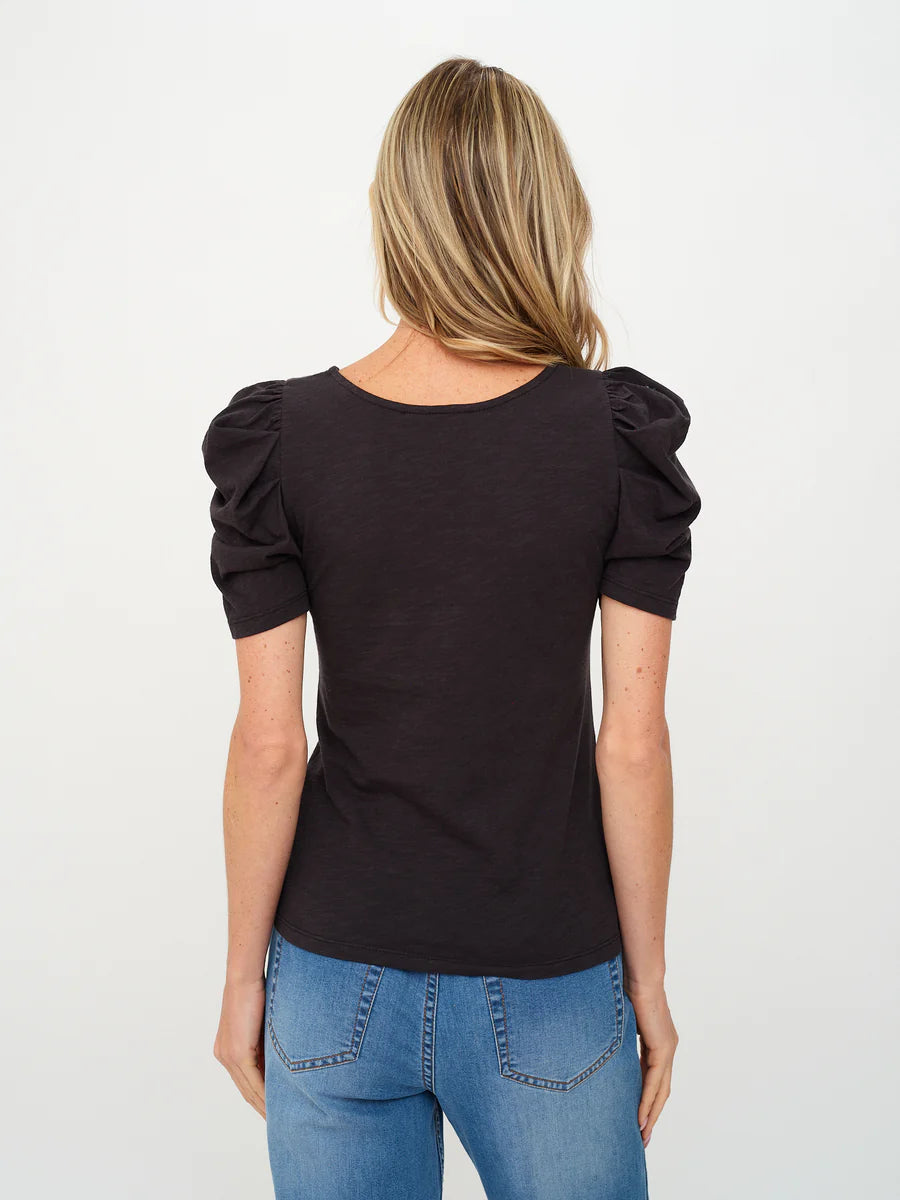 SIX/FIFTY Ruched Tee Black